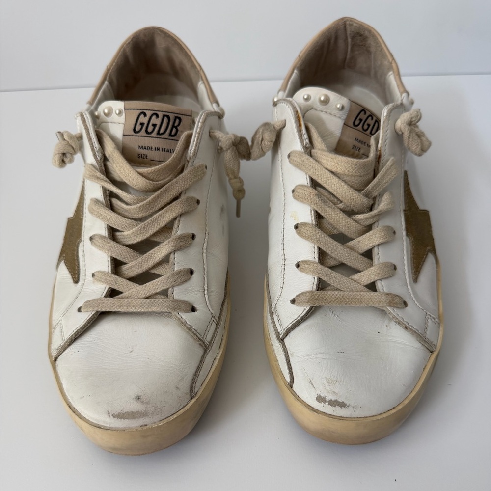 Golden Goose Superstar Pearly Low-Top Sneakers, Size 38 - Picture 2 of 13
